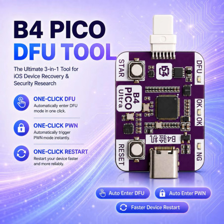 B4 PICO Ultra RP2350 DFU PWN DCSD Auto Mode Board for iPhone A12-A13